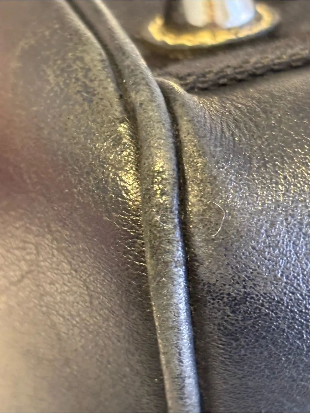 Vintage Coach Black Signature Leather/Canvas Satchel Bag with Silver Hardware